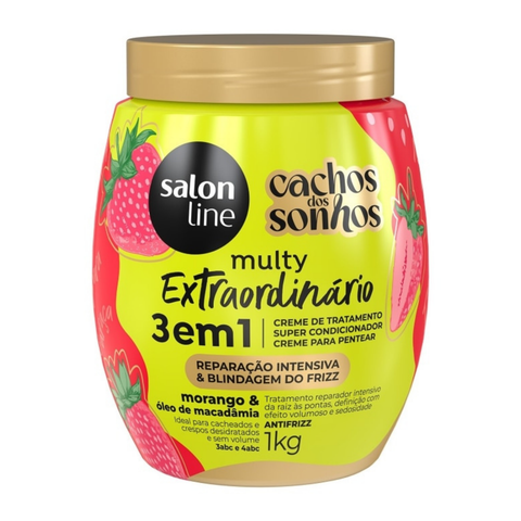 Strawberry Hair Mask 3in1 Multy Extraordinário 1kg Salon Line