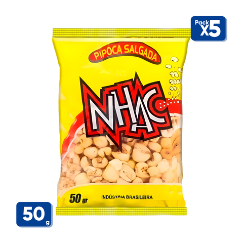 KIT Pipoca Nhac Salgada - 05 UNIDADES 50G