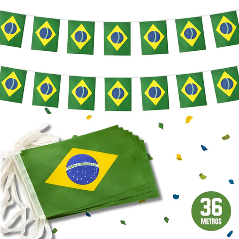 Varal De Bandeiras Do Brasil 36m C 120 Copa Do Mundo 21x14cm