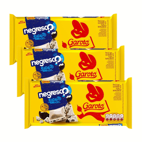 Chocolate Garoto Branco Negresco 3x80g
