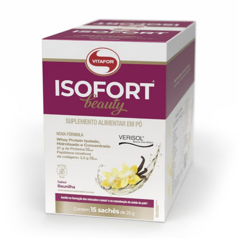 Whey Protein Isofort Beauty Natural Vanilla Vitafor 15 Sachets of 25g - WPI