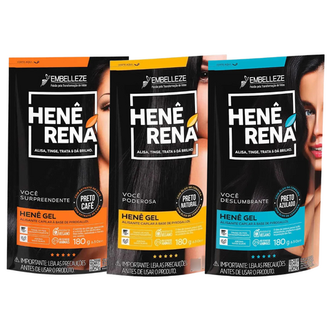 Henê Rená - Alisa, Tinge e Trata- Embelleze 180g