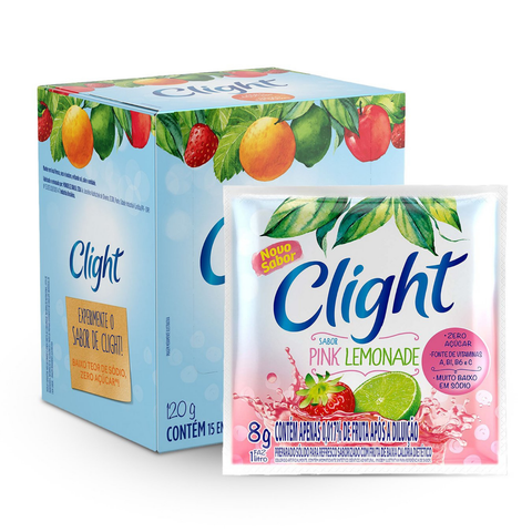 Refresco em Pó Clight Limonada Rosa 15x8g