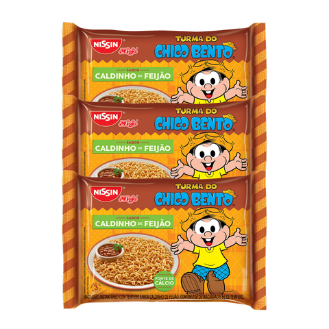 KIT 3 MIOJO CALDINHO DE FEIJÃO TURMA DA MÔNICA 85G
