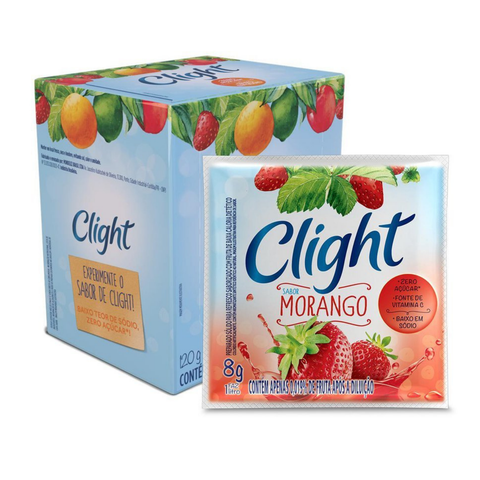 Refresco Em Pó Clight Morango 15x8g