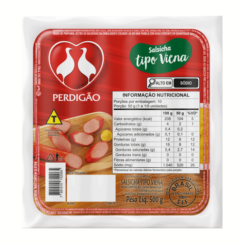 Salsicha Viena Perdigão 500g