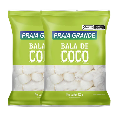 Bala De Coco Praia Grande DaColônia 2x100g