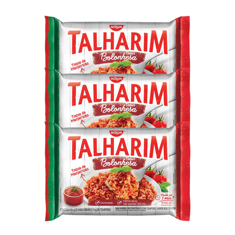KIT 3 MIOJO TALHARIM BOLONHESA 90G