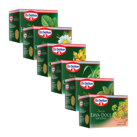 Chá Ervas - 15 sachês - Dr Oetker - Sabores