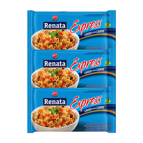 KIT 3 MIOJO RENATA SABOR CARNE 85G