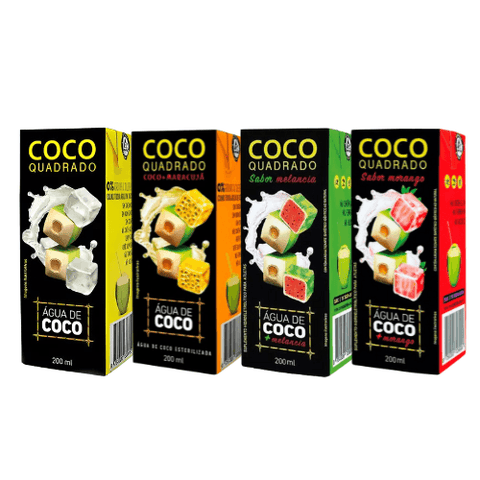 Água de coco Saborizada - Coco Quadrado - 2x200ml
