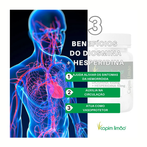 Diosmina 900mg + Hesperidina 100mg 60 Capsulas