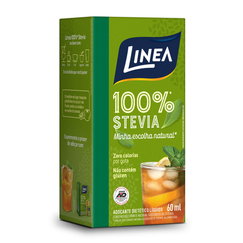 Adoçante Líquido 100% Stevia 60ml Línea