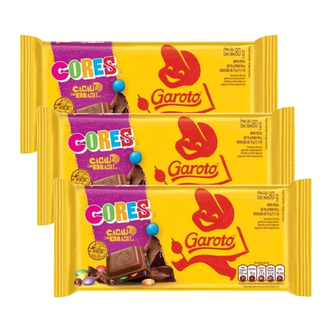 Chocolate Garoto Cores 3x80g