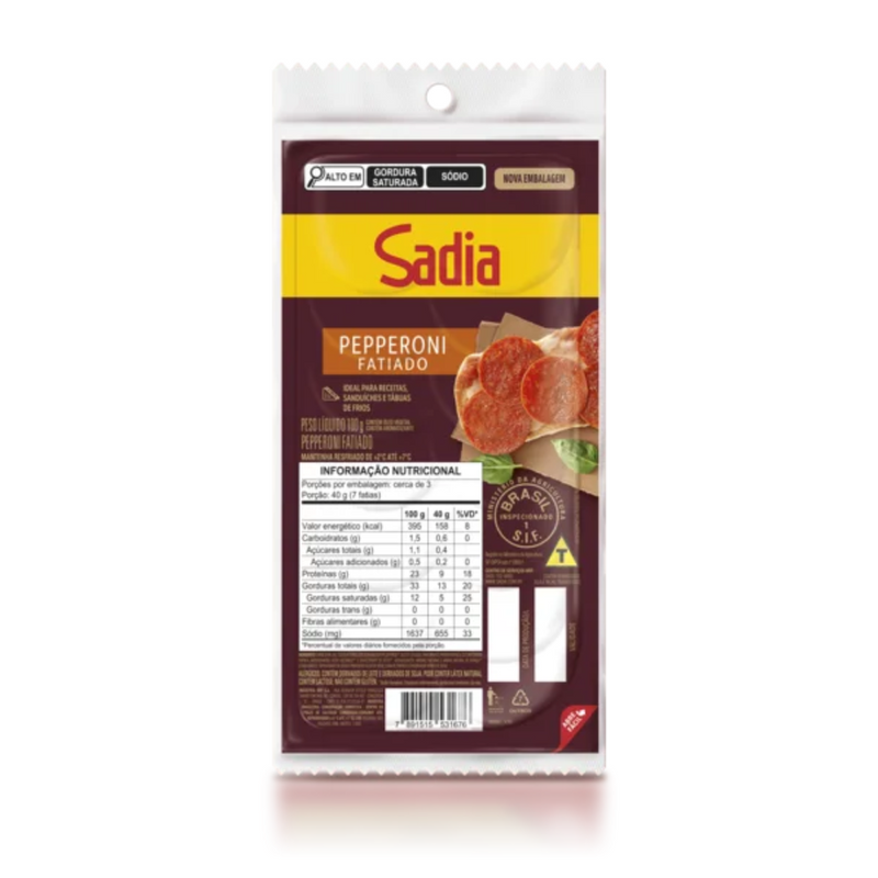 Salame Pepperoni Fatiado Sadia 100g