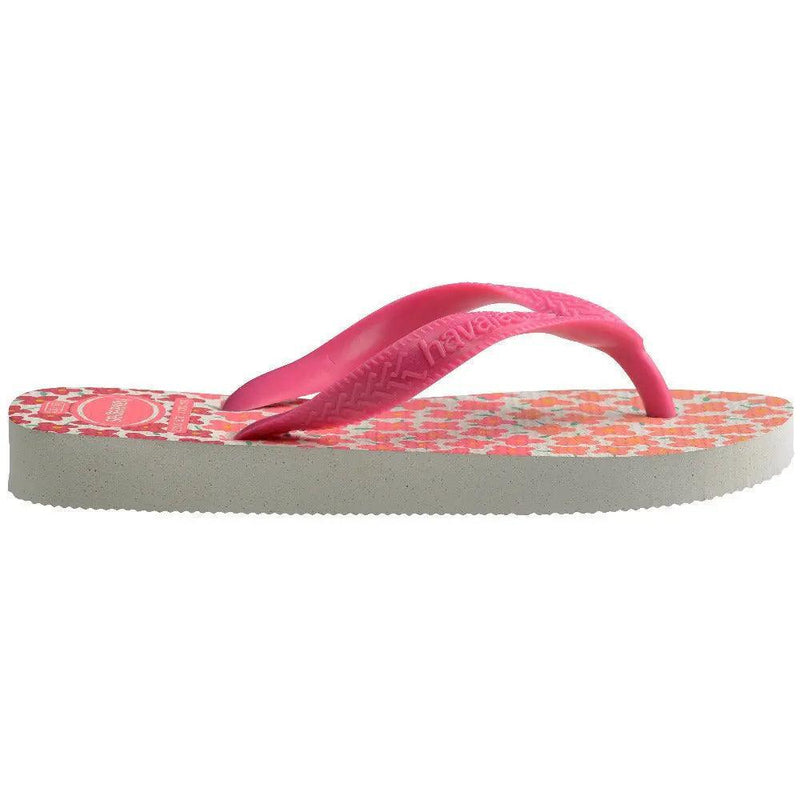 Havaianas Kids Flores Branco Rosa - MEUBRASILONLINE