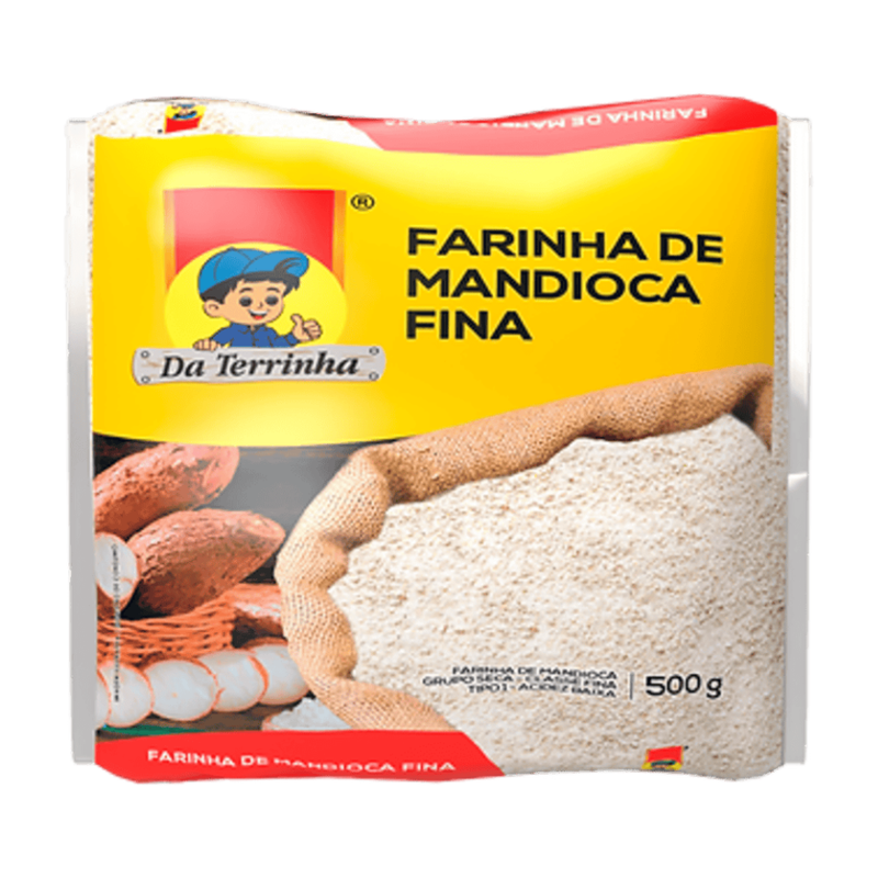 FARINHA MANDIOCA FINA CRUA DA TERRINHA 500G