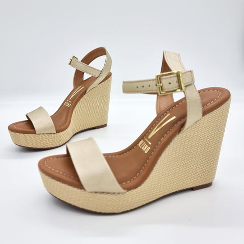 Vizzano 6283-2000 Wedge Sandal in Golden Napa