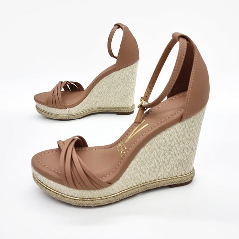 Vizzano 6283-4413 Ankle Strap Wedge Sandal in Nude