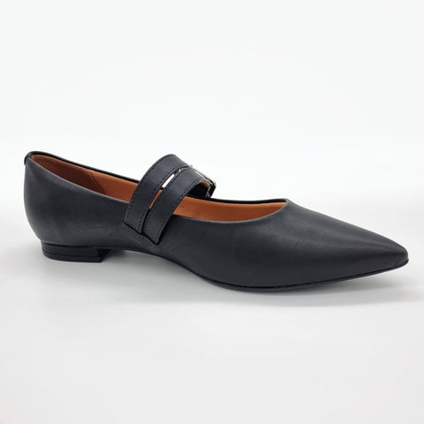 Vizzano 1206-295 Pointy Toe Studded Mary-Jane Flat in Black