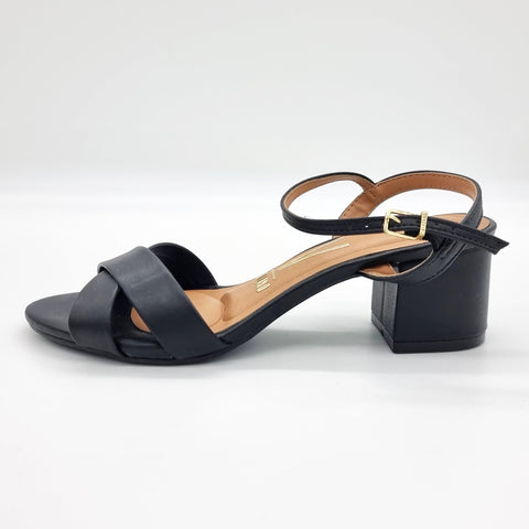 Vizzano 6291-927 Block Heel Sandal in Black Napa