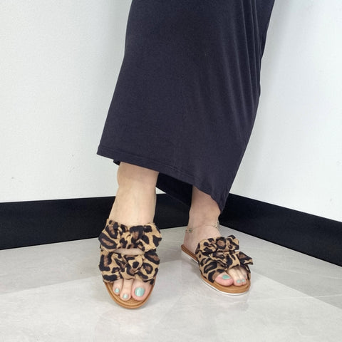 Moleca 5297-424 Slip-on Sandal in Multi Camel