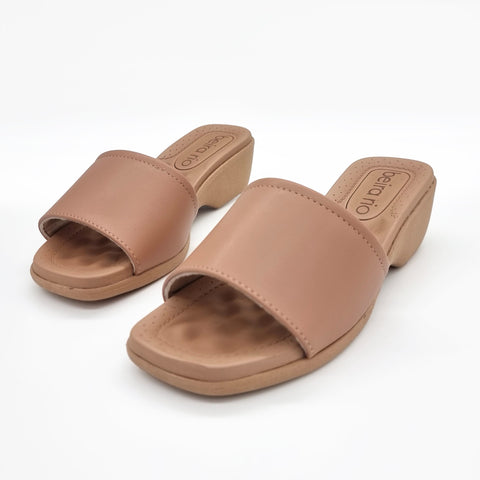Beira Rio 8527-100 Slip-on Sandal in Nude
