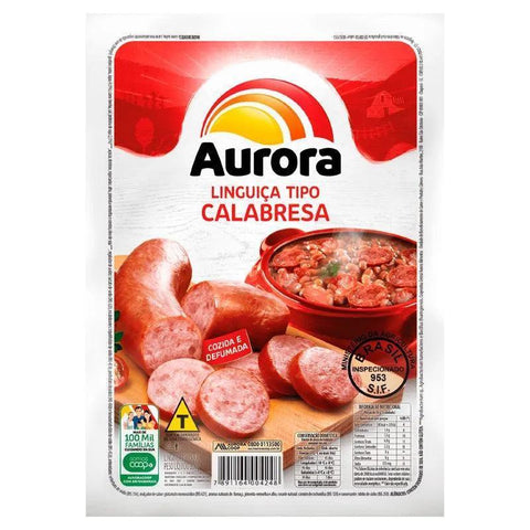 Linguiça Calabresa Aurora 400 G - MEUBRASILONLINE