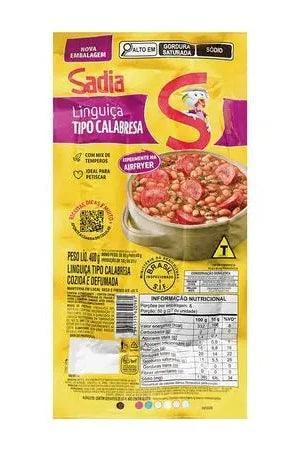 Linguiça Calabresa Defumada Sadia 400g - MEUBRASILONLINE