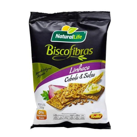 Flaxseed, Onion, and Parsley Cereal Biscuits Biscofibras 150g NaturalLife