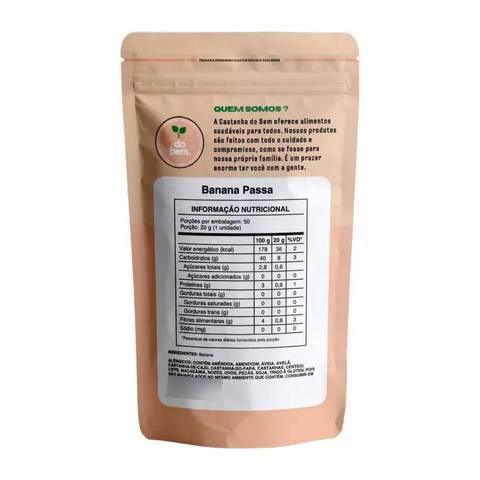 Sugar-Free Dried Banana - 500g - Castanha do Bem