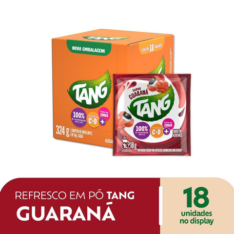 Refresco Em Po Tang Guaraná - Display 18x18g