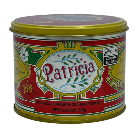 Manteiga Patrícia Mineira Artesanal Primeira Qualidade Lata 500g