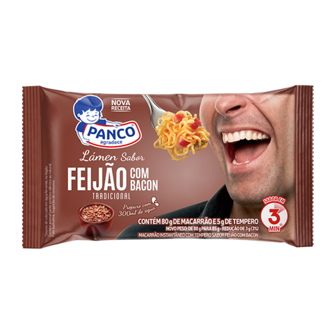 KIT OF 3 PANCO MIOJO BEAN AND BACON FLAVORED 85G 