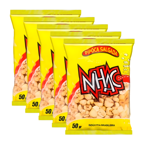 KIT Pipoca Nhac Salgada - 05 UNIDADES 50G