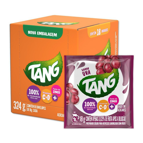 Refresco Em Po Tang Uva - Display 18x18g