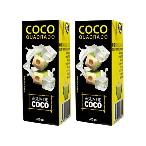 Água de coco Saborizada - Coco Quadrado - 2x200ml