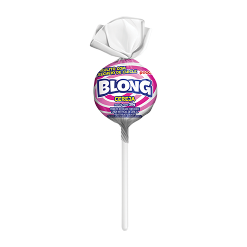 Lollipop with Bubblegum Blong Gigante Cherry 672g Peccin