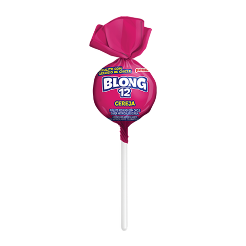 Blong Lollipop with Bubble Gum 12 Cherry 600g Peccin