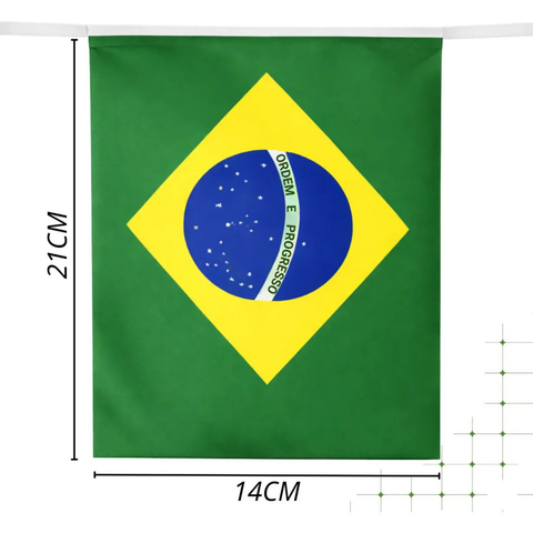 Varal De Bandeiras Do Brasil 36m C 120 Copa Do Mundo 21x14cm