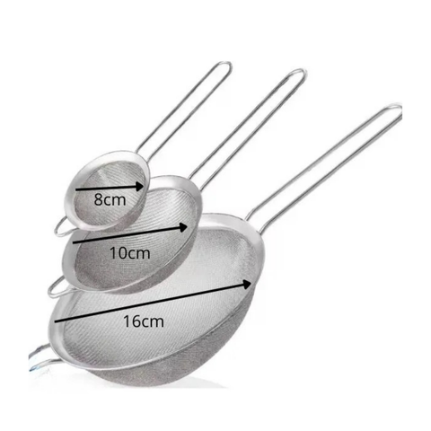 Jogo De Peneira Aço Inox - 3 tamanhos