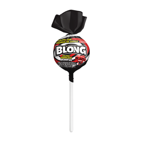Lollipop with Chewing Gum Blong Giant Red Berries Black 672g Peccin