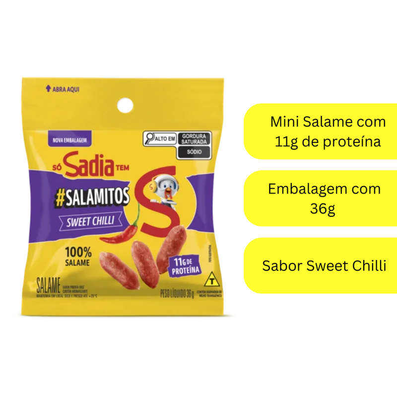 Snack Salamitos Sweet Chilli Sadia 36g