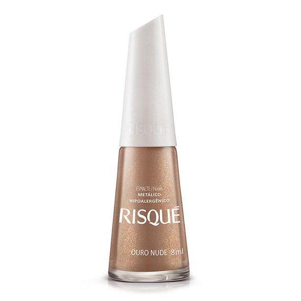 Esmalte Metalico Ouro Nude Risque 8ml