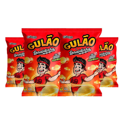 Salgadinho Gulão Enaldinho Sabor Queijo 45g — Kit com 4