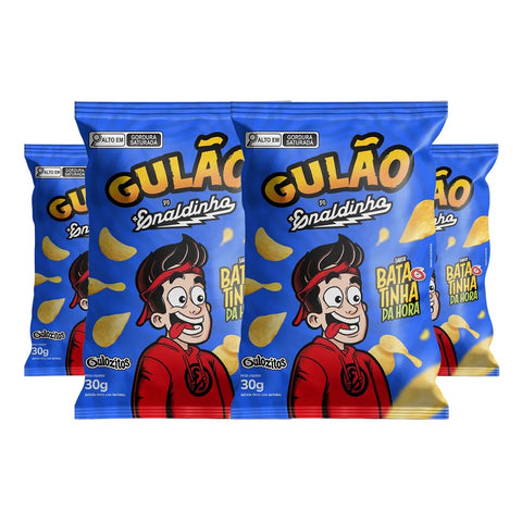 Salgadinho de Batata Chip Gulão Enaldinho 30g — Kit com 4