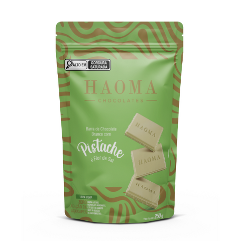 Pouch Barra Pistache e Flor de Sal Linha Stevia 250g Haoma