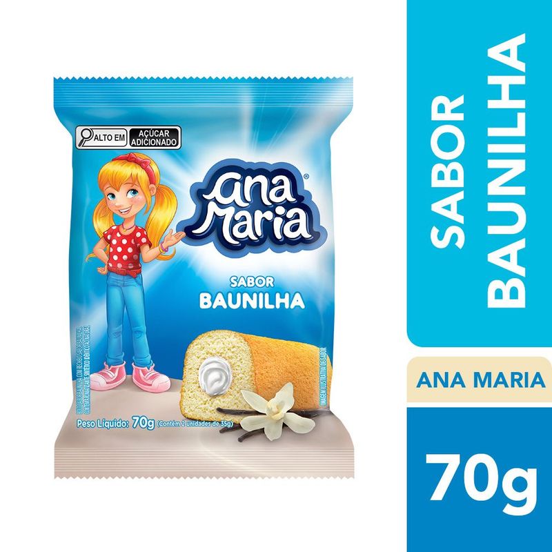 Bolinho Ana Maria Recheado - Baunilha 70g