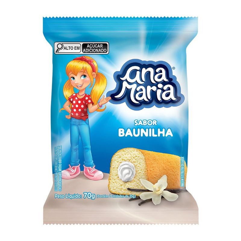 Bolinho Ana Maria Recheado - Baunilha 70g