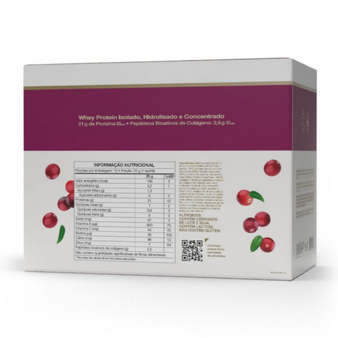 Whey Protein Isofort Beauty Sachet Vitafor 15x25g - Cranberry